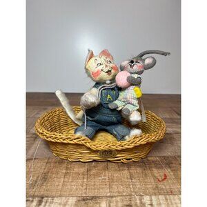 Annalee 2003 Forever Friends Cat & Mouse Plush Figurine Collectible 968203